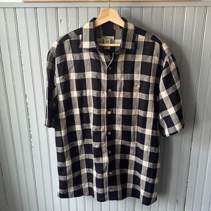 Islander Men’s Hawaiian Tropical Linen Blend Button Down Shirt